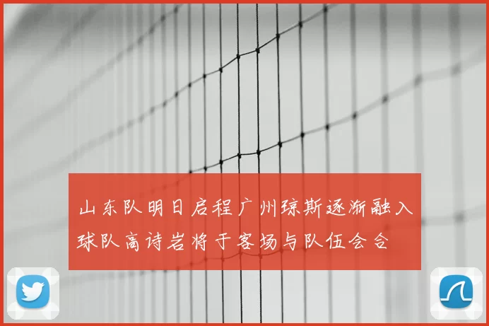 山东队明日启程广州琼斯逐渐融入球队高诗岩将于客场与队伍会合
